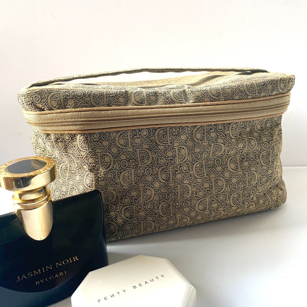 VINTAGE CHRISTIAN DIOR MONOGRAMMED CANVAS COSMETIC - Picture 4 of 7